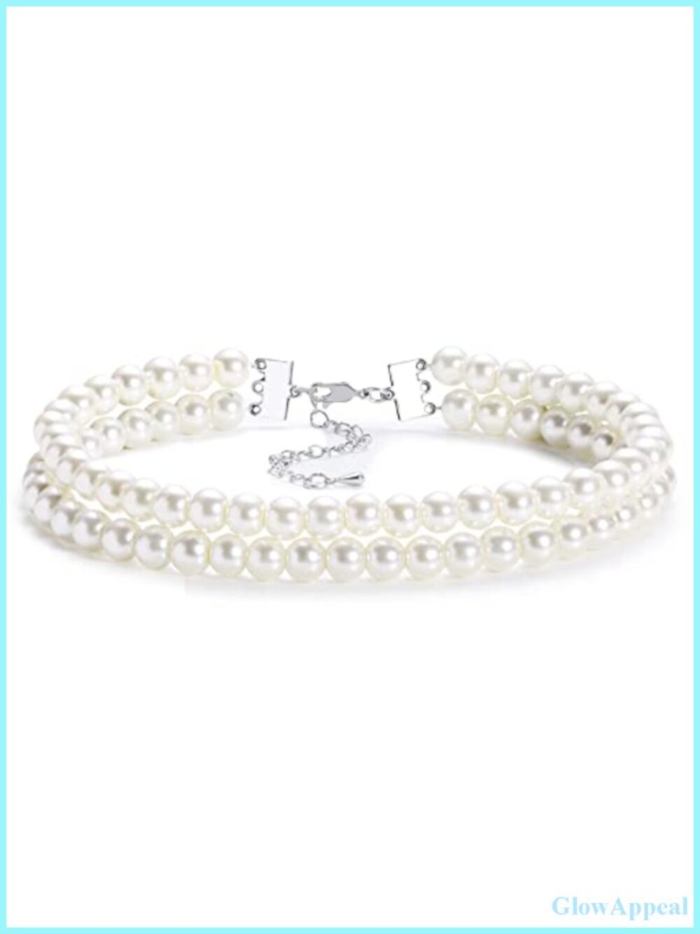 Faux Pearl Choker Necklace 13 Inch Multi Strand Gatsby Vintage 1920s